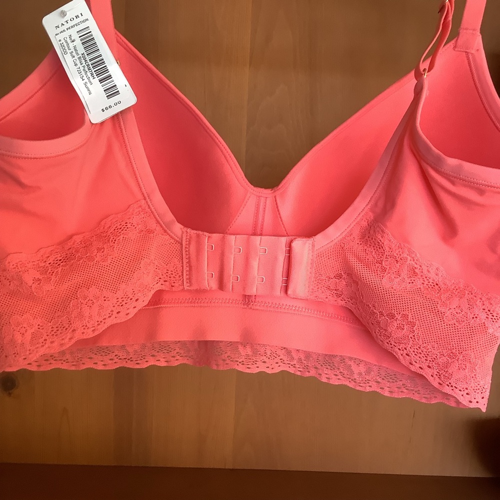 NWT Natori Bliss Perfection Contour Soft Cup Bra in Sunrise (Coral) Size 32DDD - Picture 9 of 12